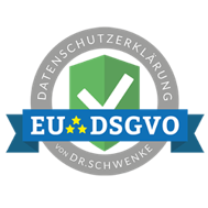 Siegel vom Datenschutzgenerator Dr. Schwenke.